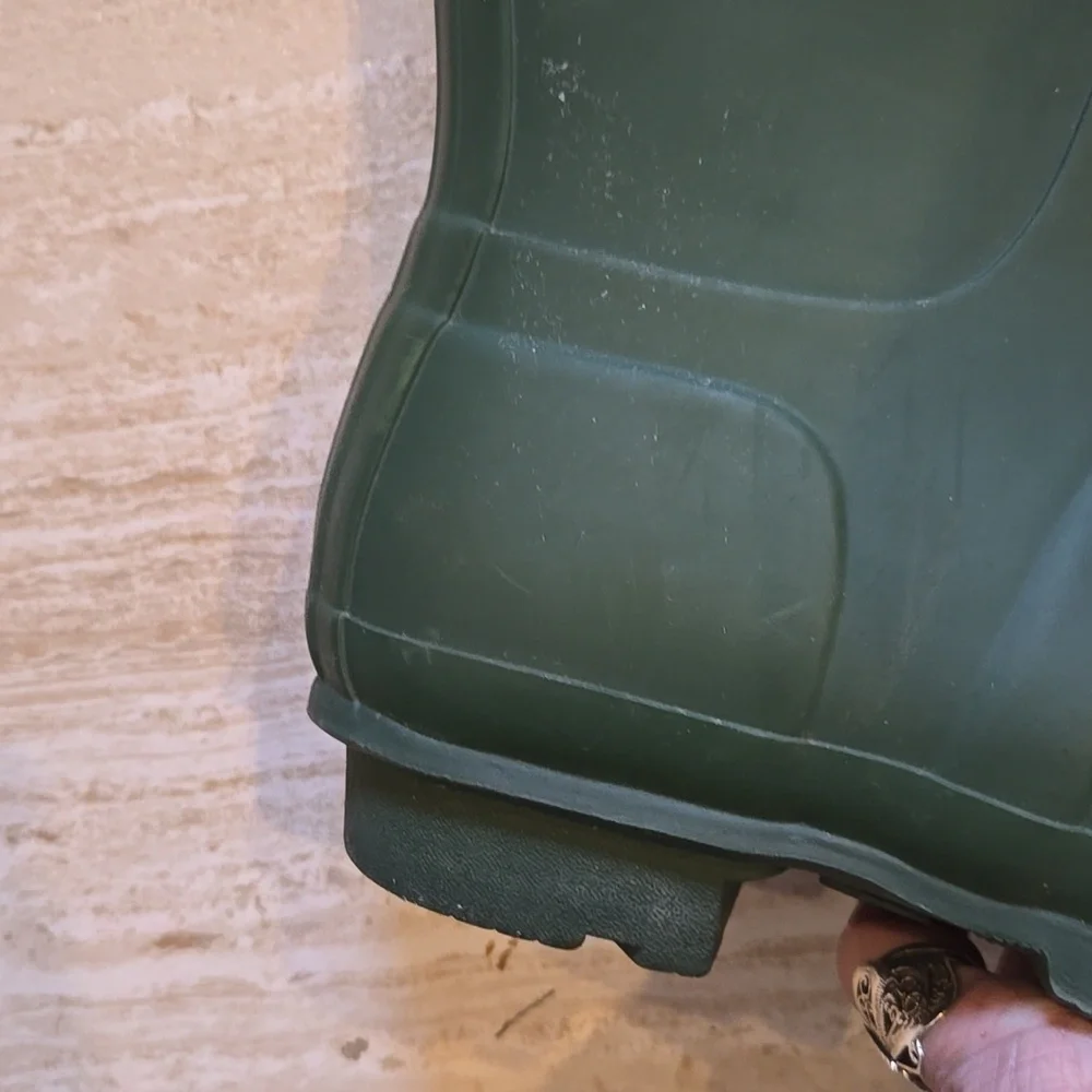 Hunter Original Natural Rubber Tall Hunter Green Waterproof Rain Boot Wellies - Picture 5 of 16
